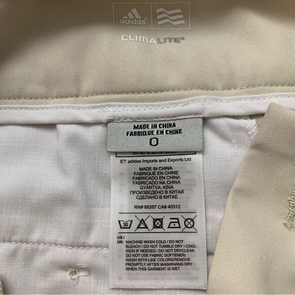NWT Adidas women’s ecru budget golf 2 stretch twill Bermuda short size 0 - Picture 6 of 9